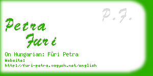 petra furi business card